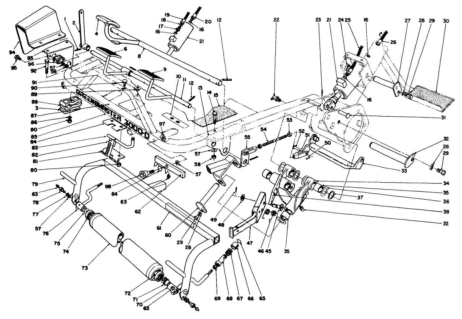 Foot Pedals & Roller Assembly