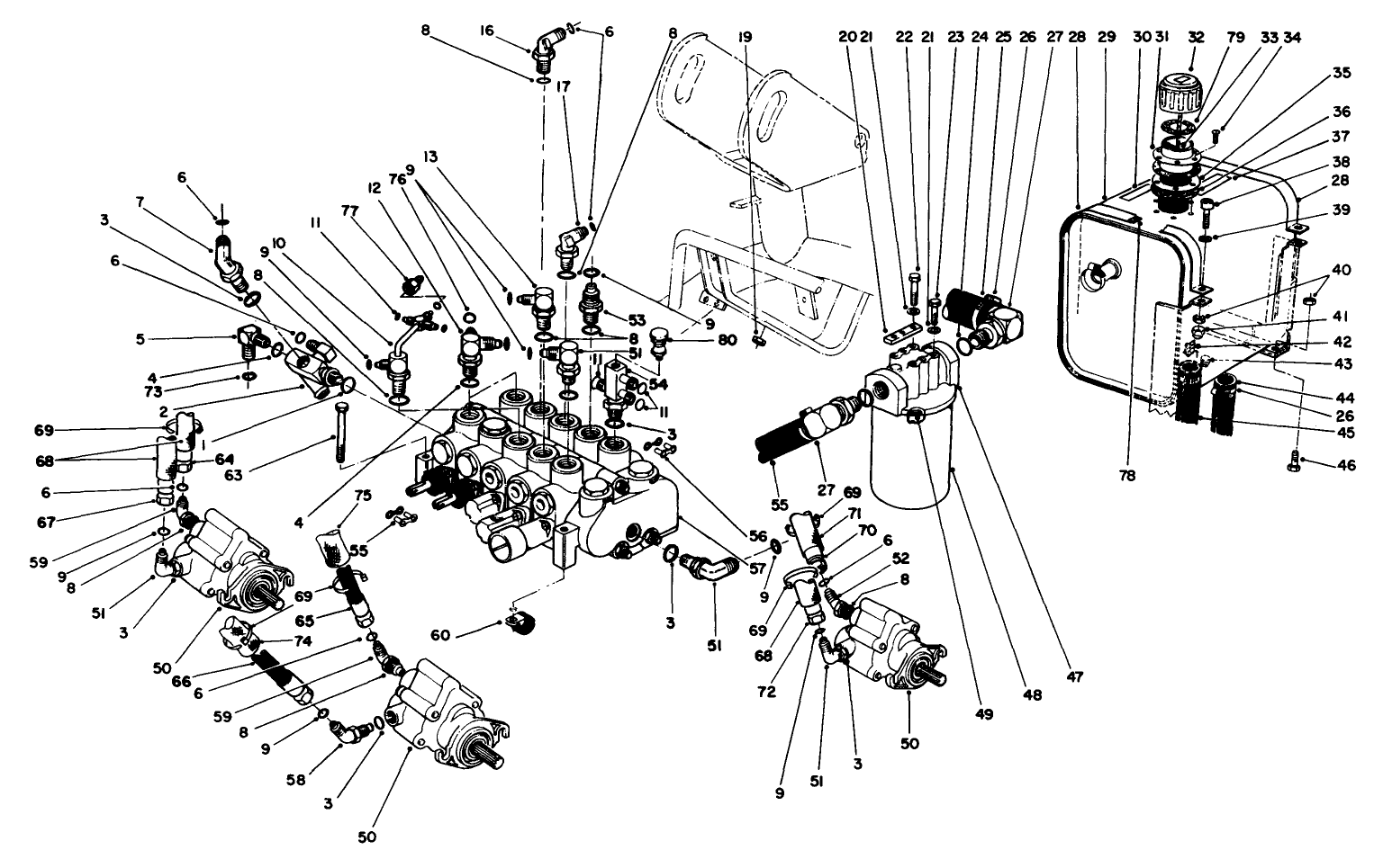 Valve Bank And Hydraulic Reservoir Assembly