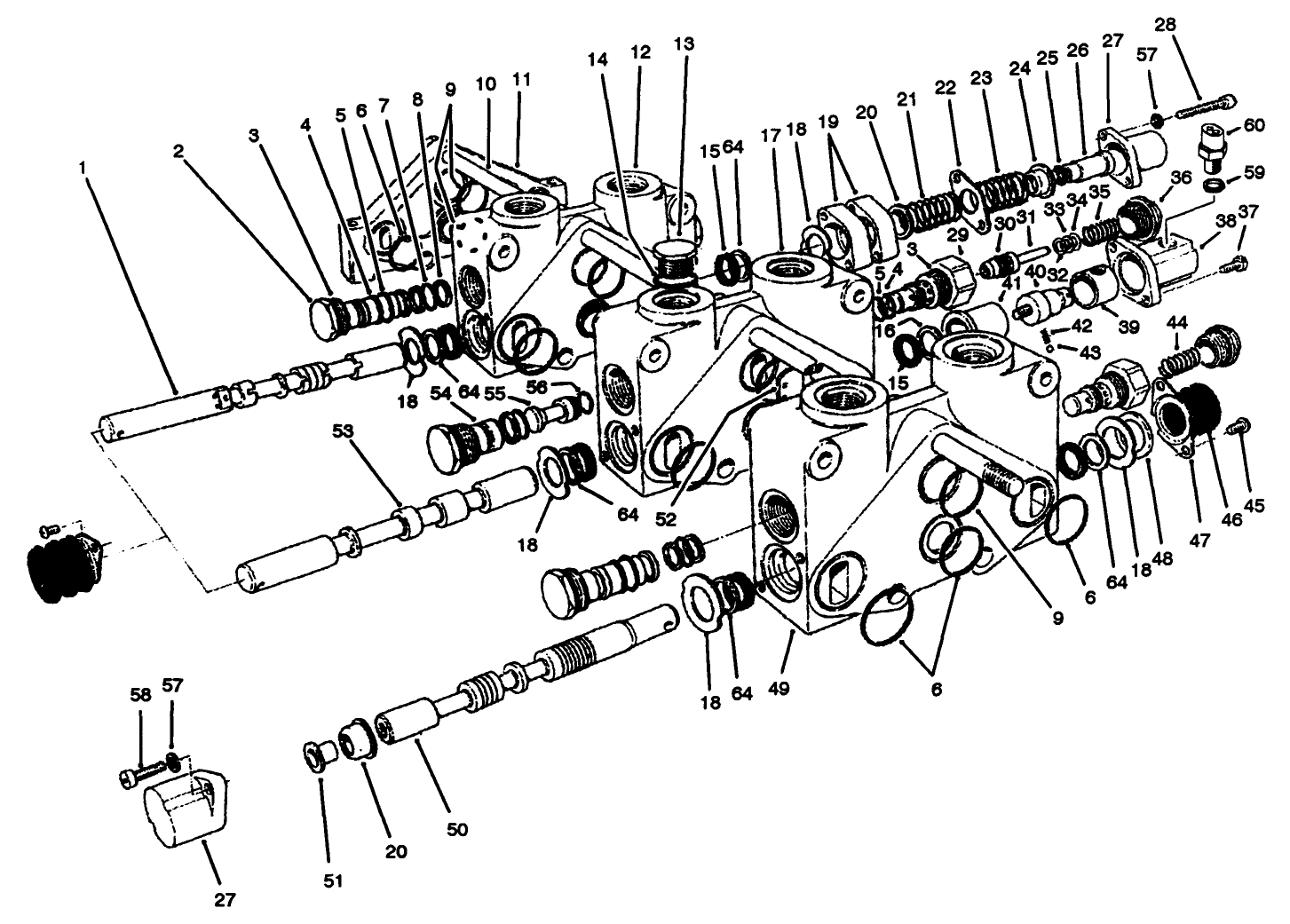 Control Valve Assembly No. 84-2202 (sections 3 Thru 5)(continued)