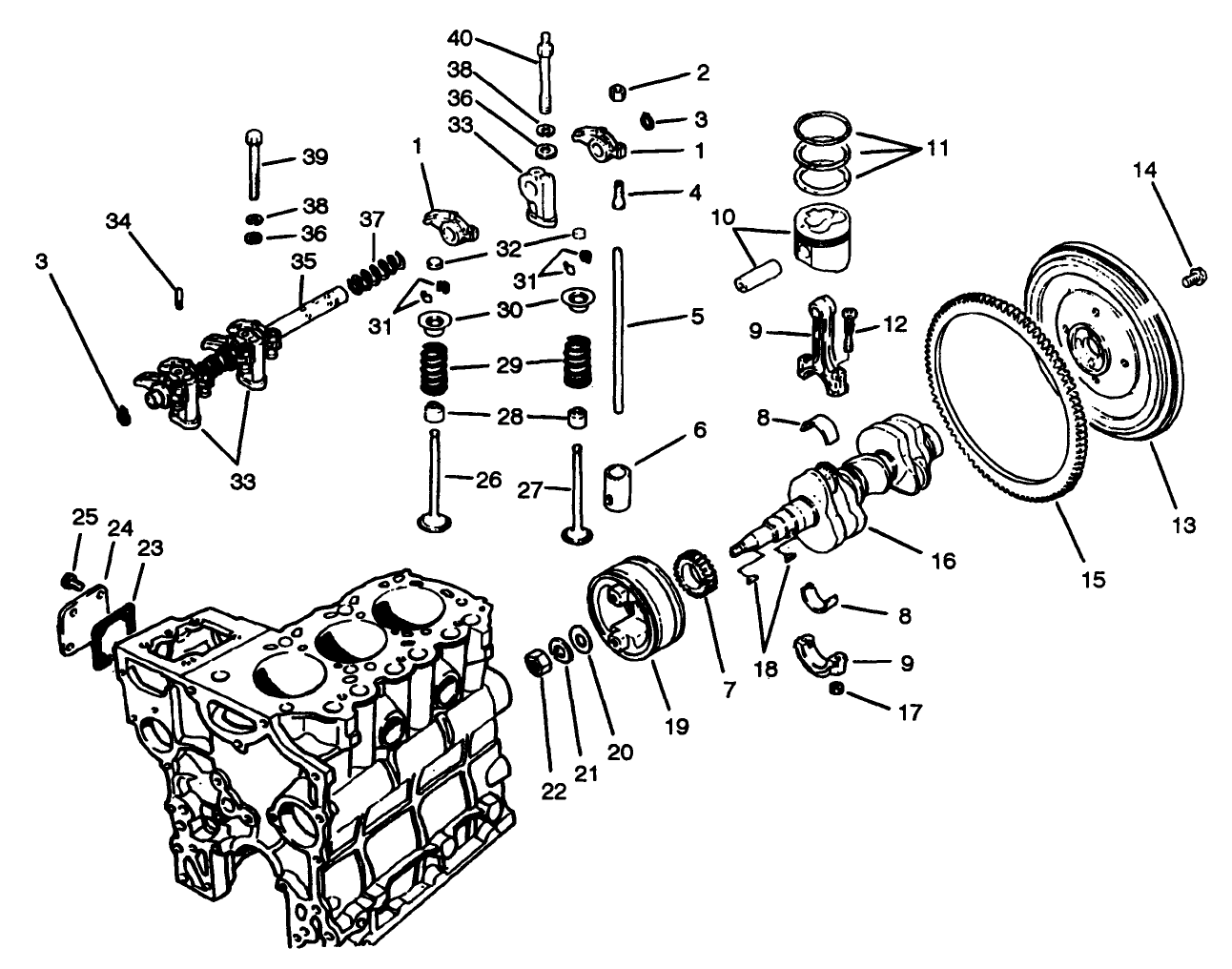Valves & Crankshaft Assembly