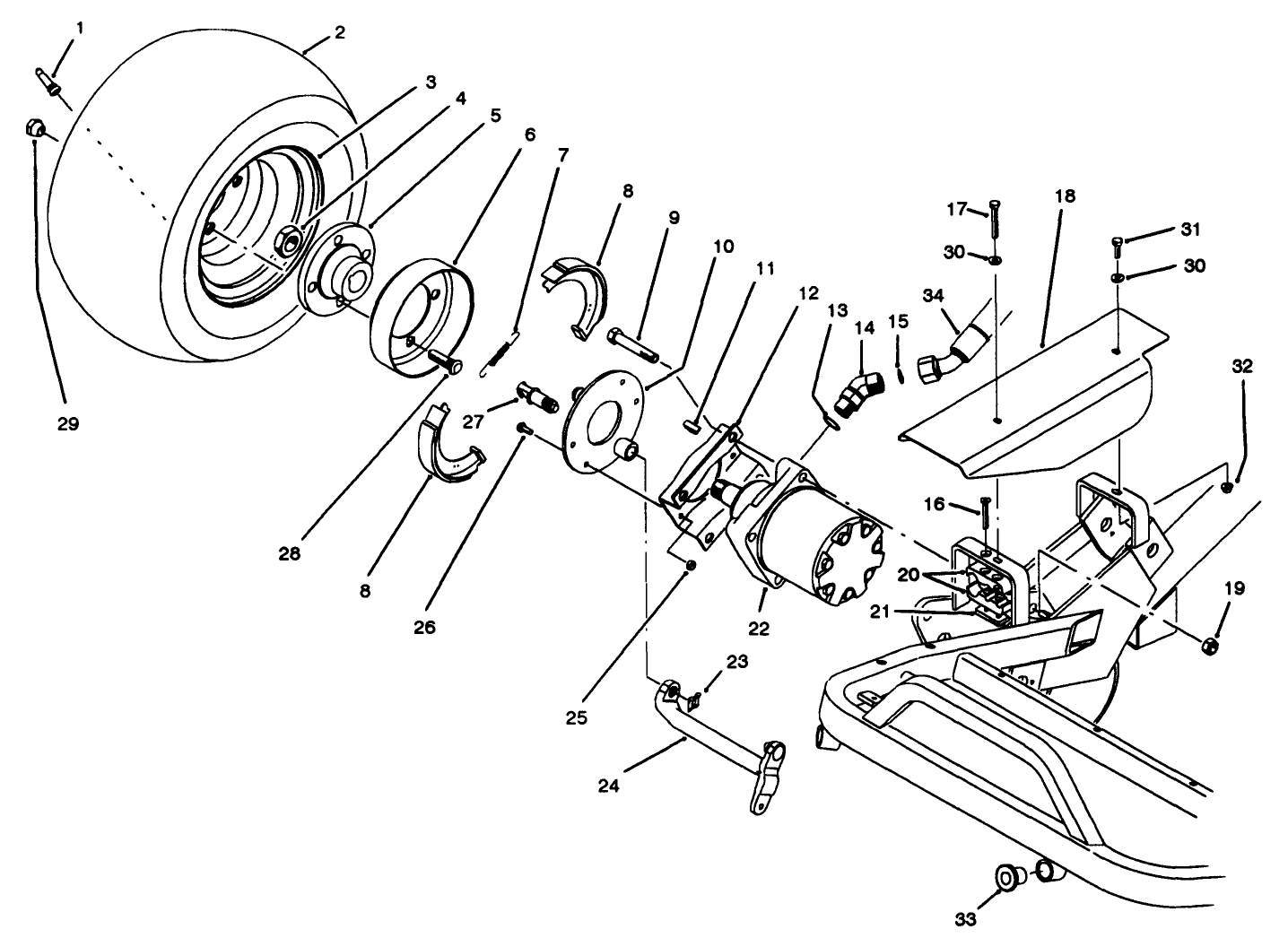 Front Wheel & Brake Assembly