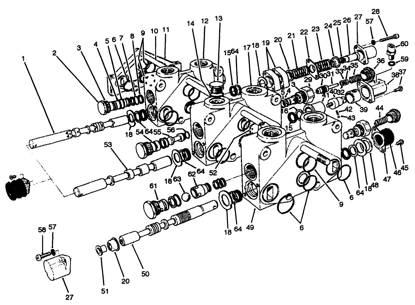 Control Valve Assembly No. 84-2202 (sections 3 Thru 5)(continued)
