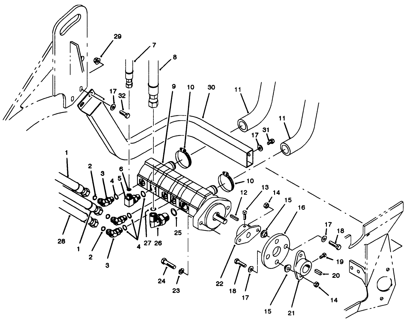 Hydraulic Pump Installation Assembly