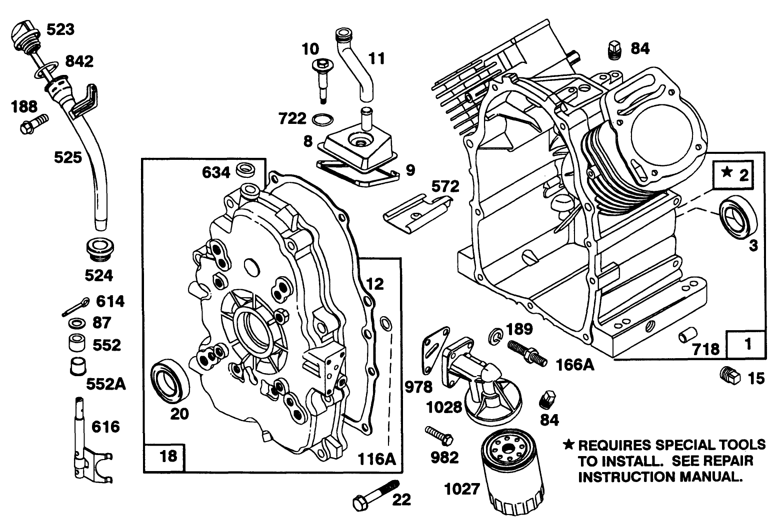Engine Briggs & Stratton Model 303447-0411-01