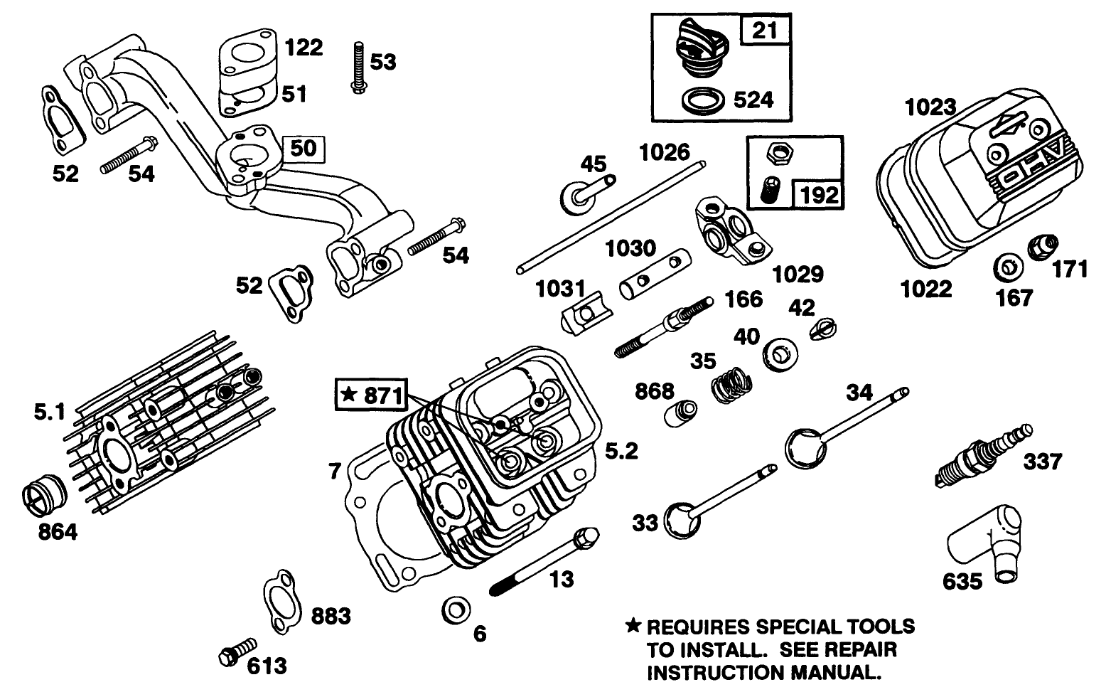 Engine Briggs & Stratton Model 303447-0411-01