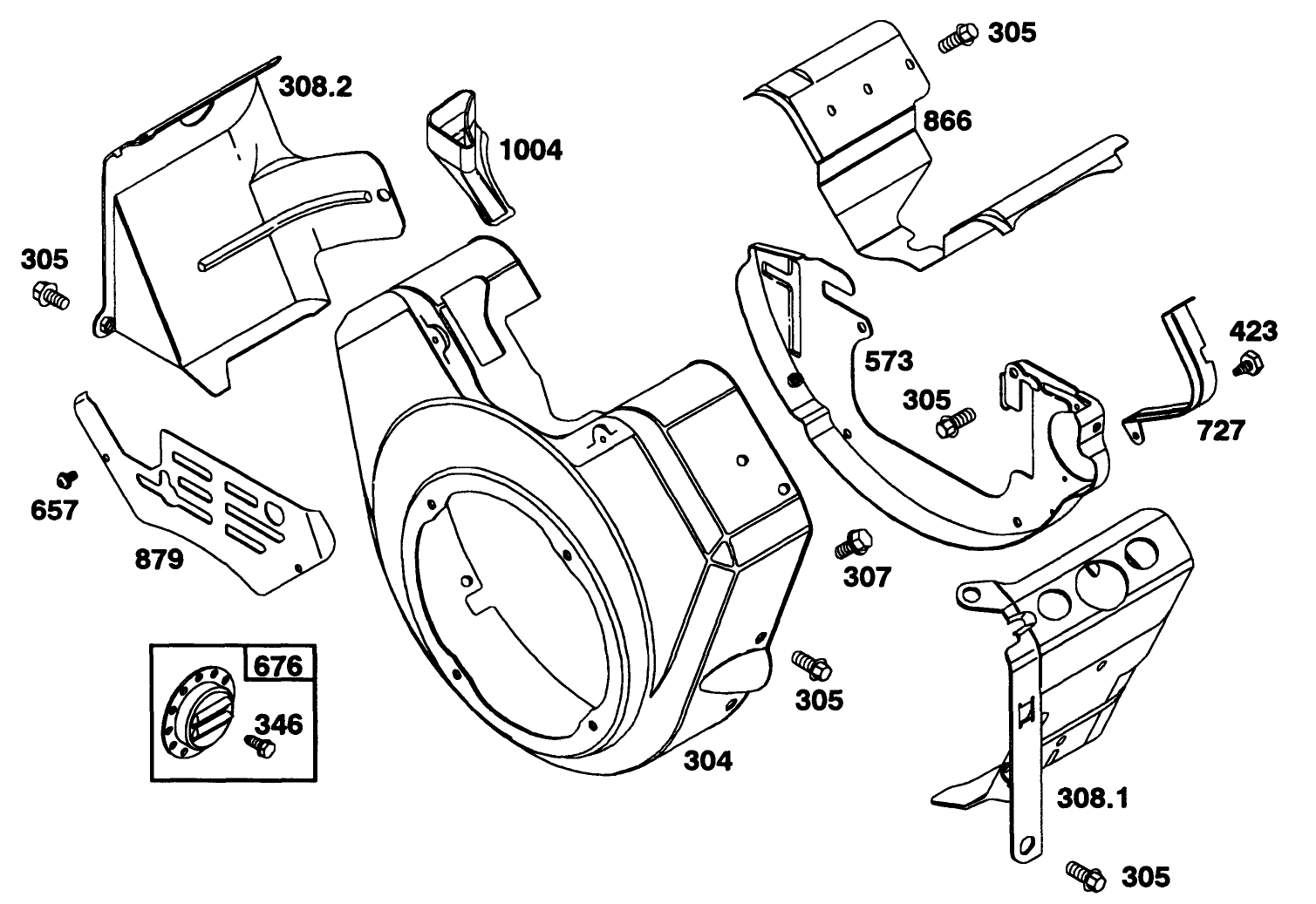 Engine Briggs & Stratton Model 303447-0411-01