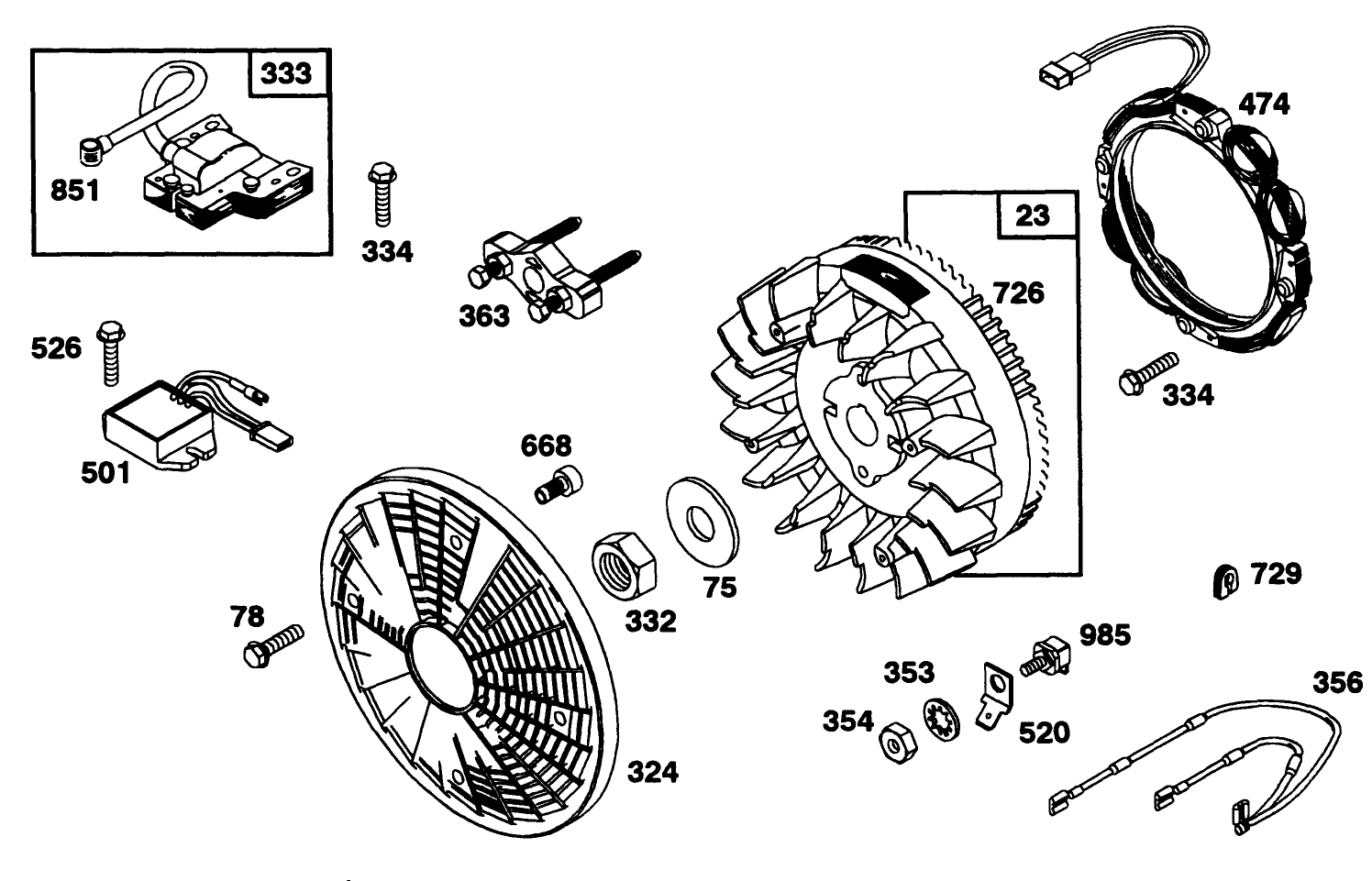 Engine Briggs & Stratton Model 303447-0411-01