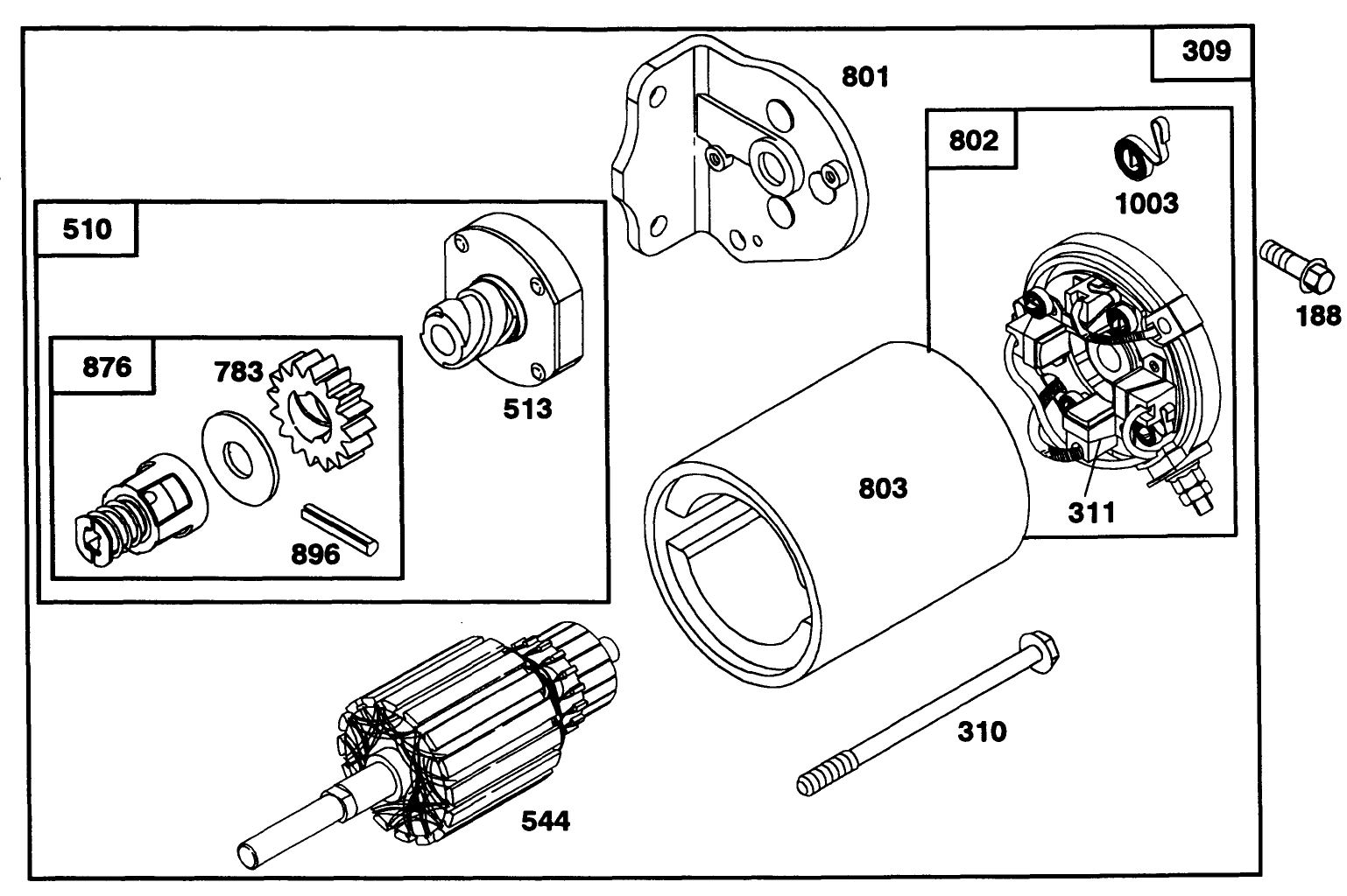 Engine Briggs & Stratton Model 303447-0411-01