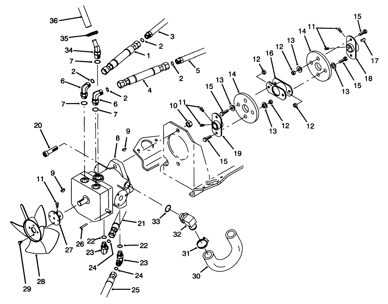 Hydraulic Pump Installation Assembly