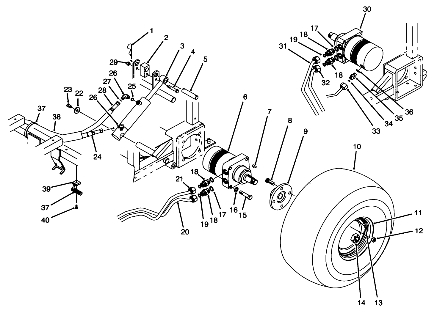 Rear Wheel & Lift Assembly