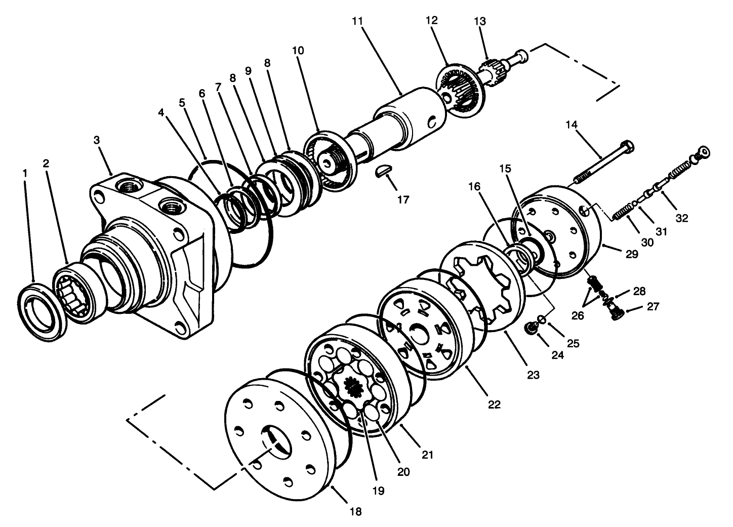 Right Rear Hydraulic Motor Assembly No.75-9840