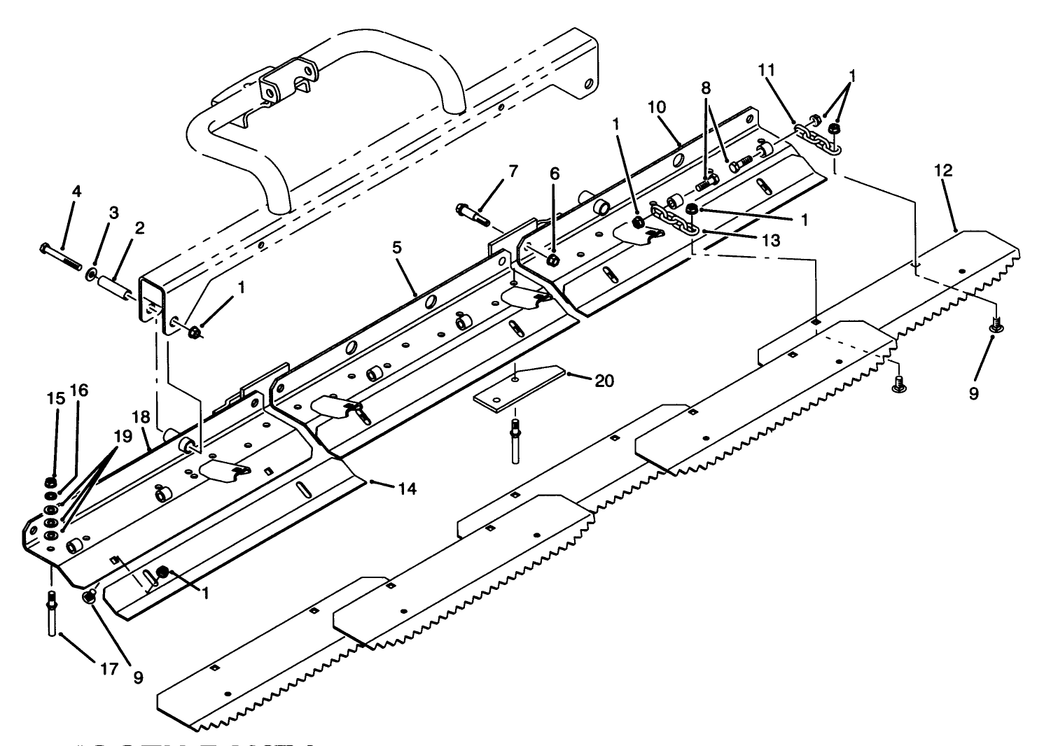 Tooth Rake Kit Model No. 08812 (optional) (cont.)