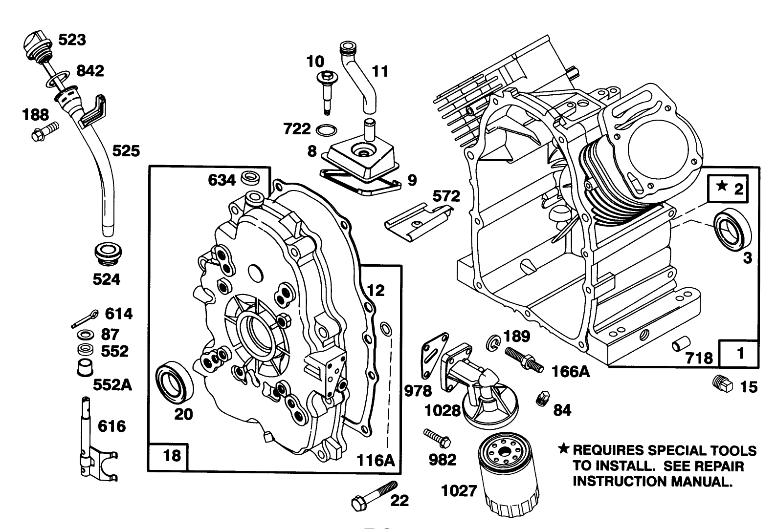 Engine Briggs & Stratton Model 303447-0446-01