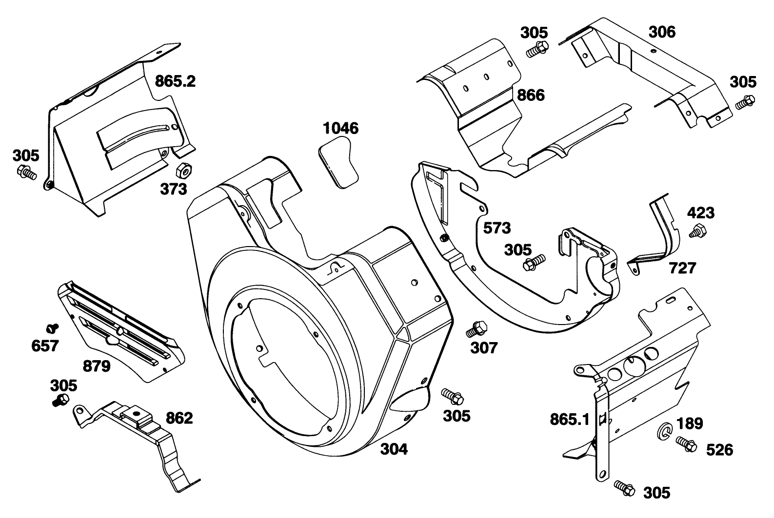 Engine Briggs & Stratton Model 303447-0446-01