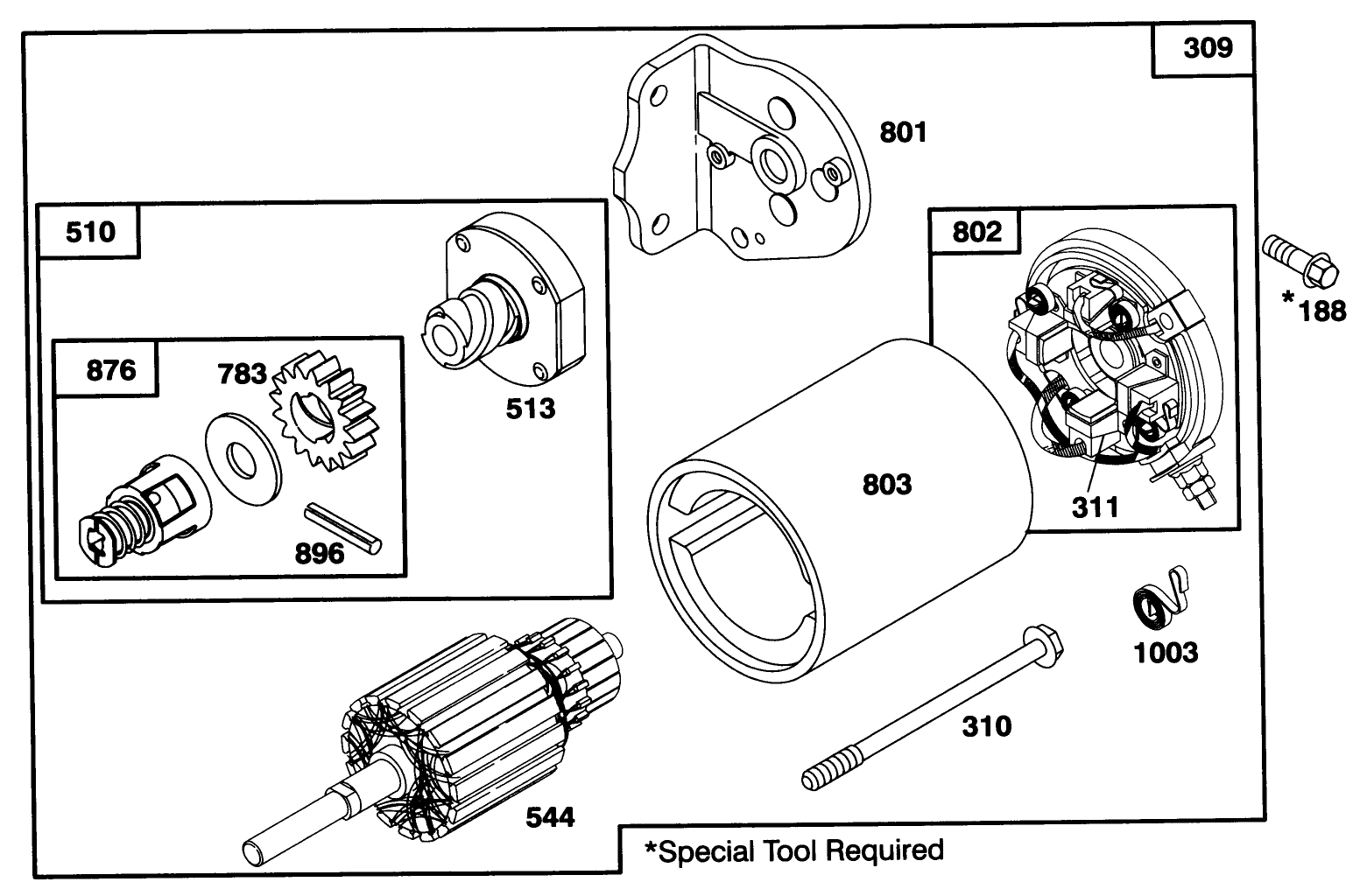Engine Briggs & Stratton Model 303447-0446-01