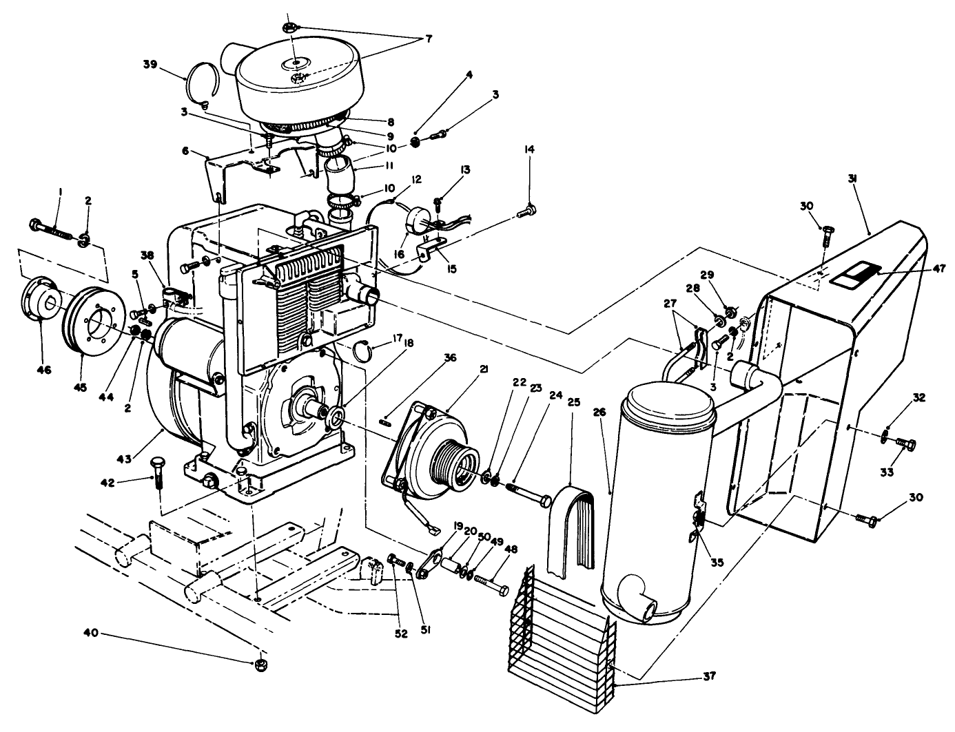 Engine & Clutch Assembly