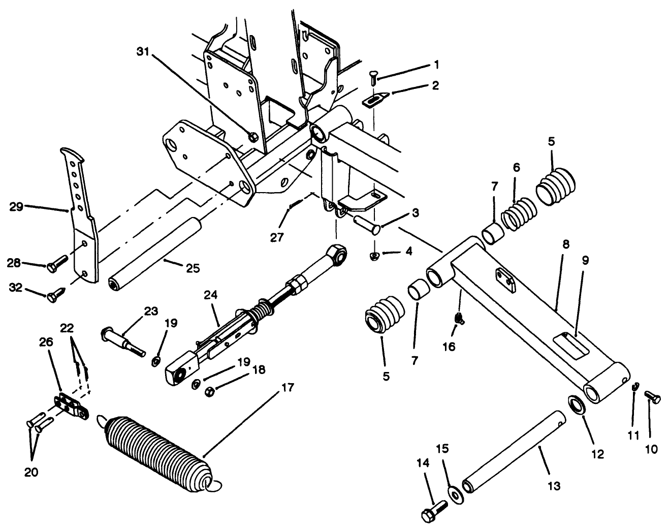 Front Cutting Unit Lift Arm Assembly