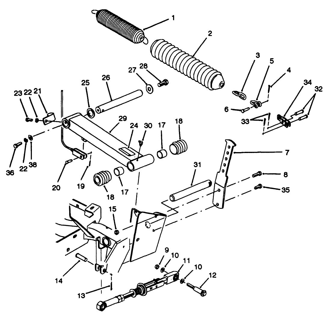 Rear Cutting Unit Lift Arm Assembly