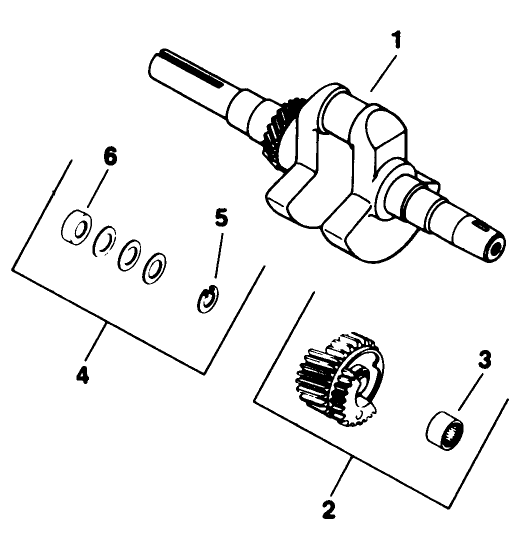 Crankshaft-Engine Kohler Model No. M16qs Spec No. 711563