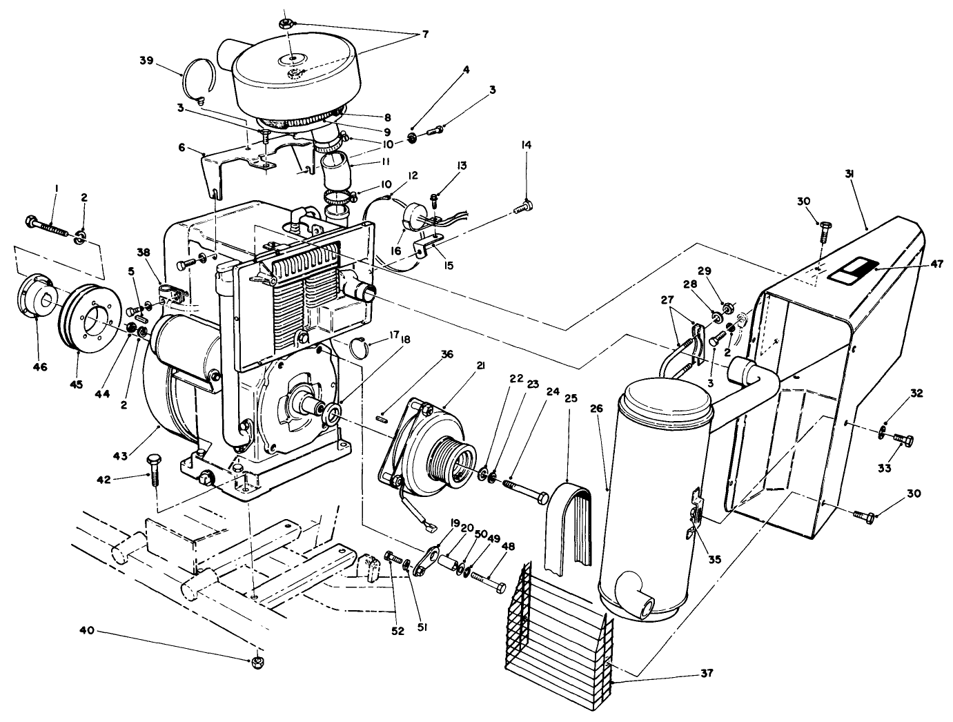 Engine & Clutch Assembly