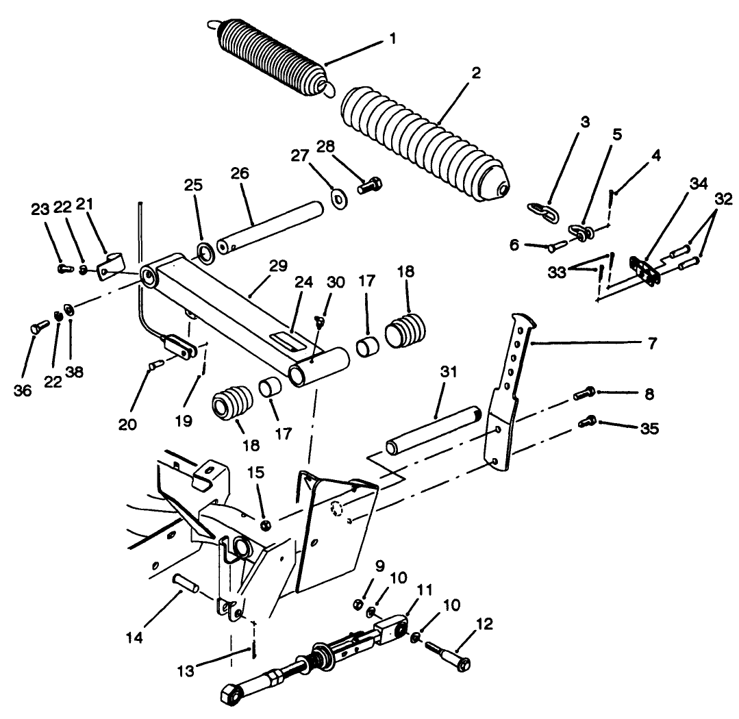 Rear Cutting Unit Lift Arm Assembly
