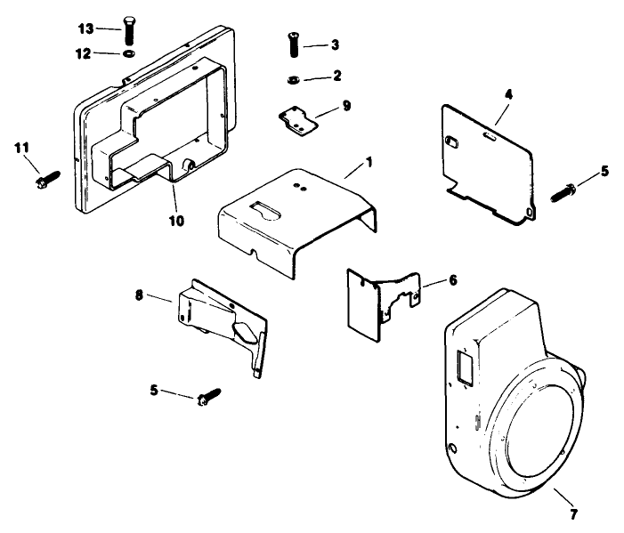 Baffles & Shroud-Engine Kohler Model No. M16qs Spec No. 711563