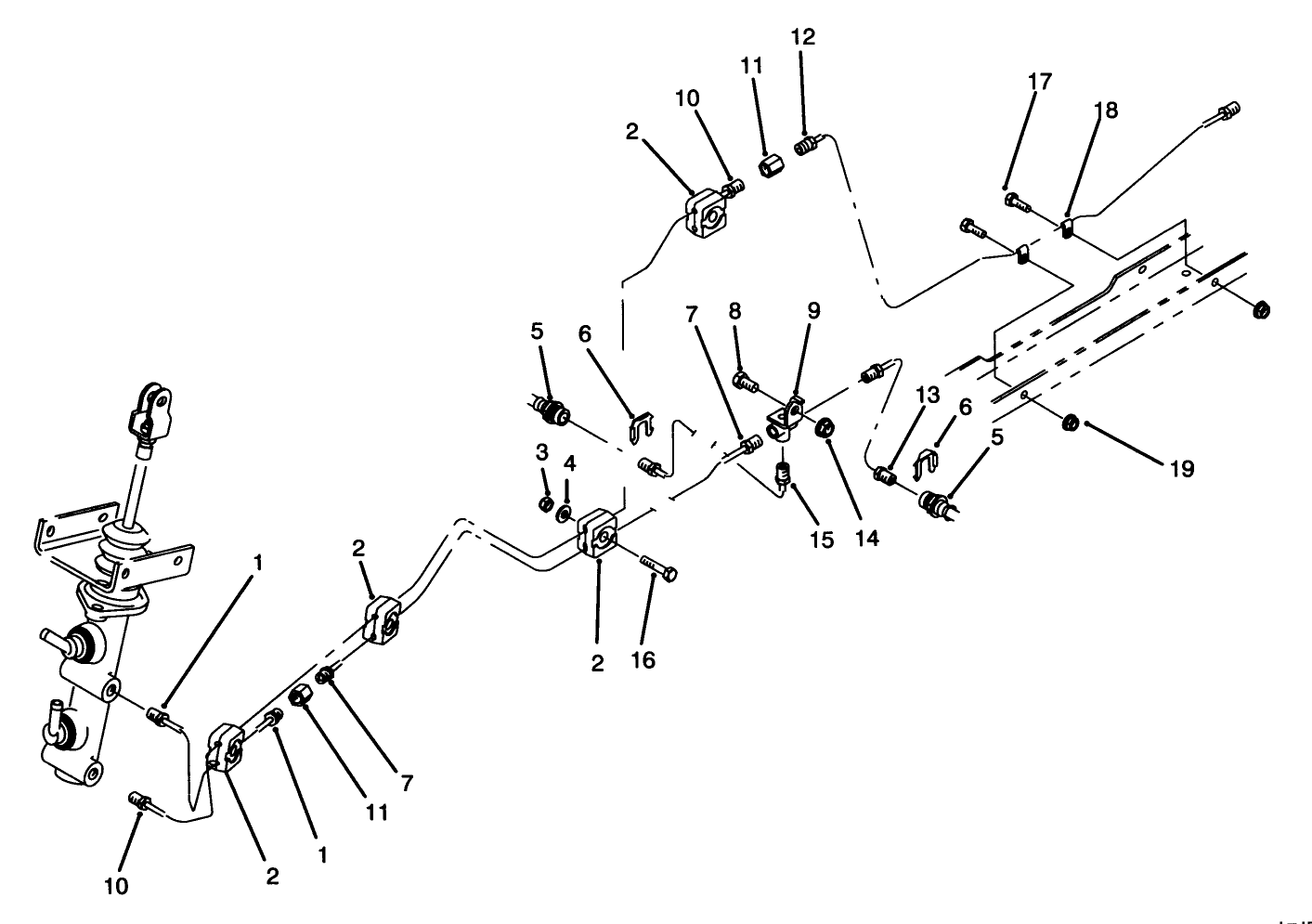 Hydraulic Brake Line Routing Assembly