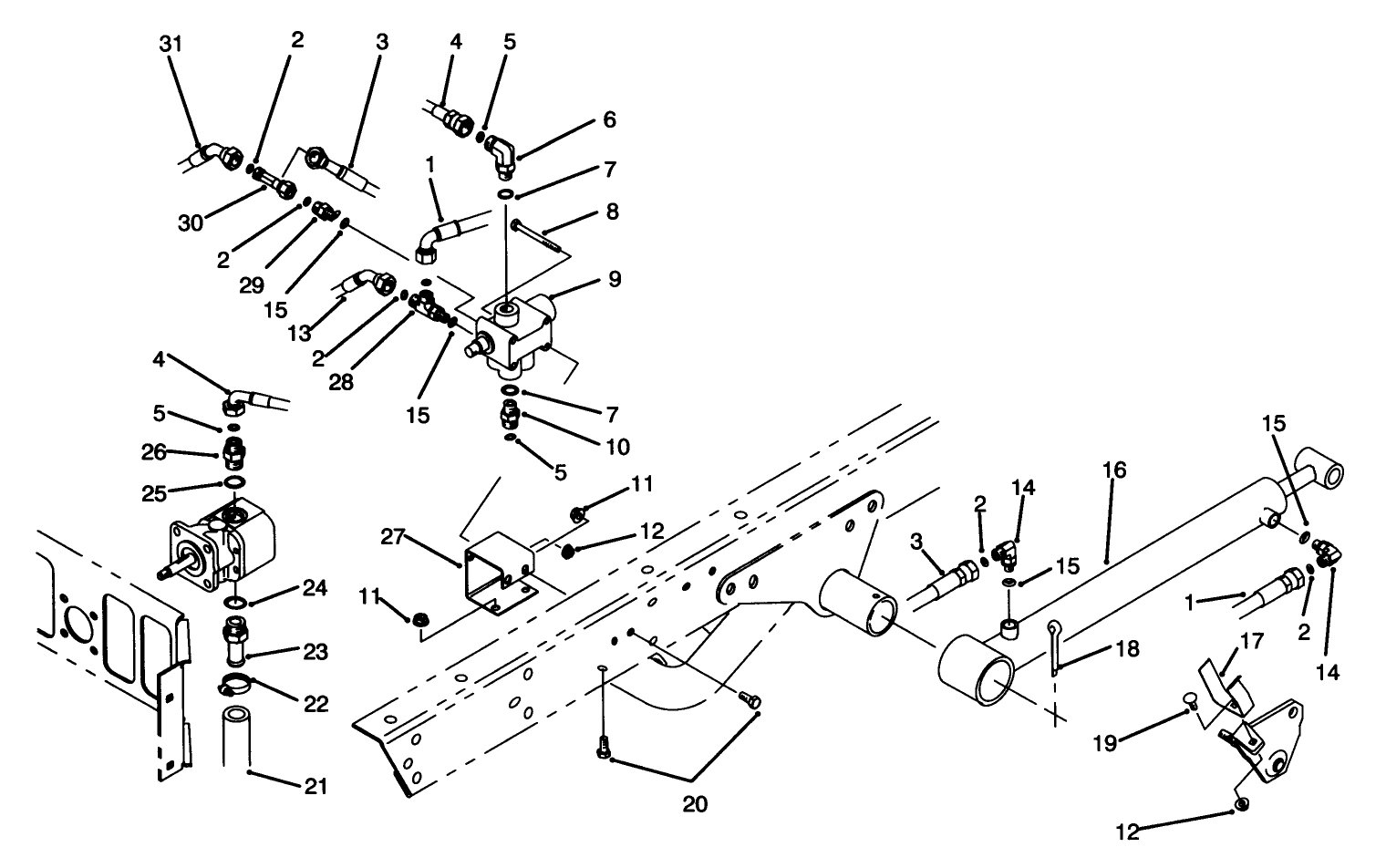 Lift Valve & Cylinder Assembly