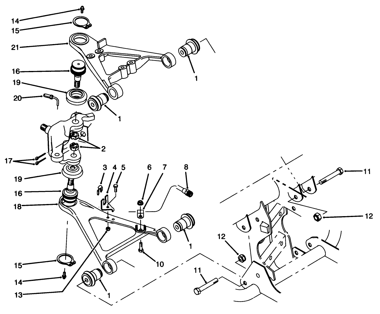 Front Suspension Control Arm Assembly