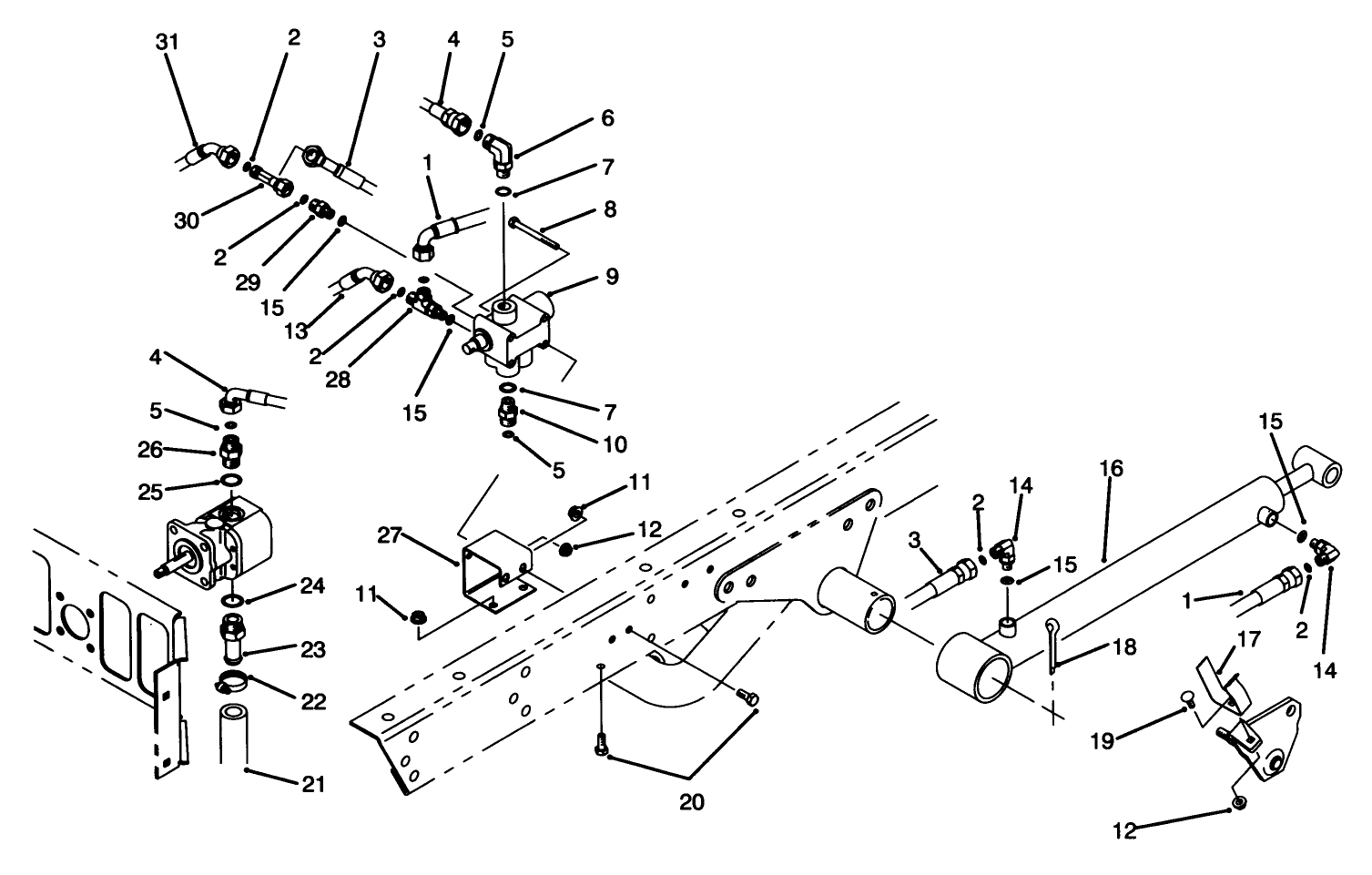 Lift Valve & Cylinder Assembly