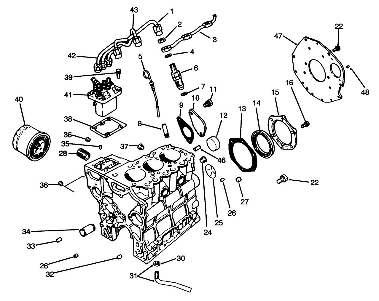 Fuel Supply & Engine Block Assembly