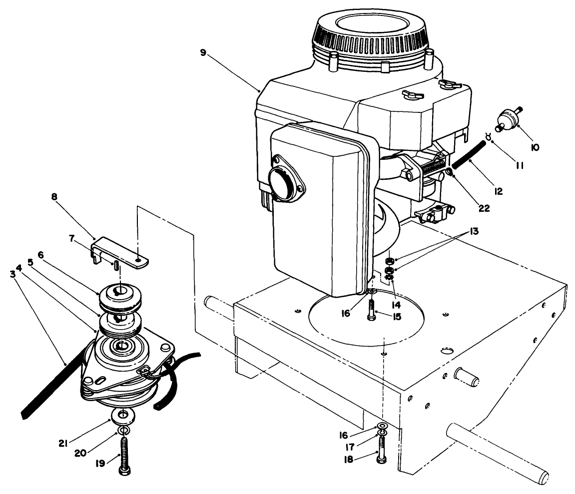 Engine & Clutch Assembly