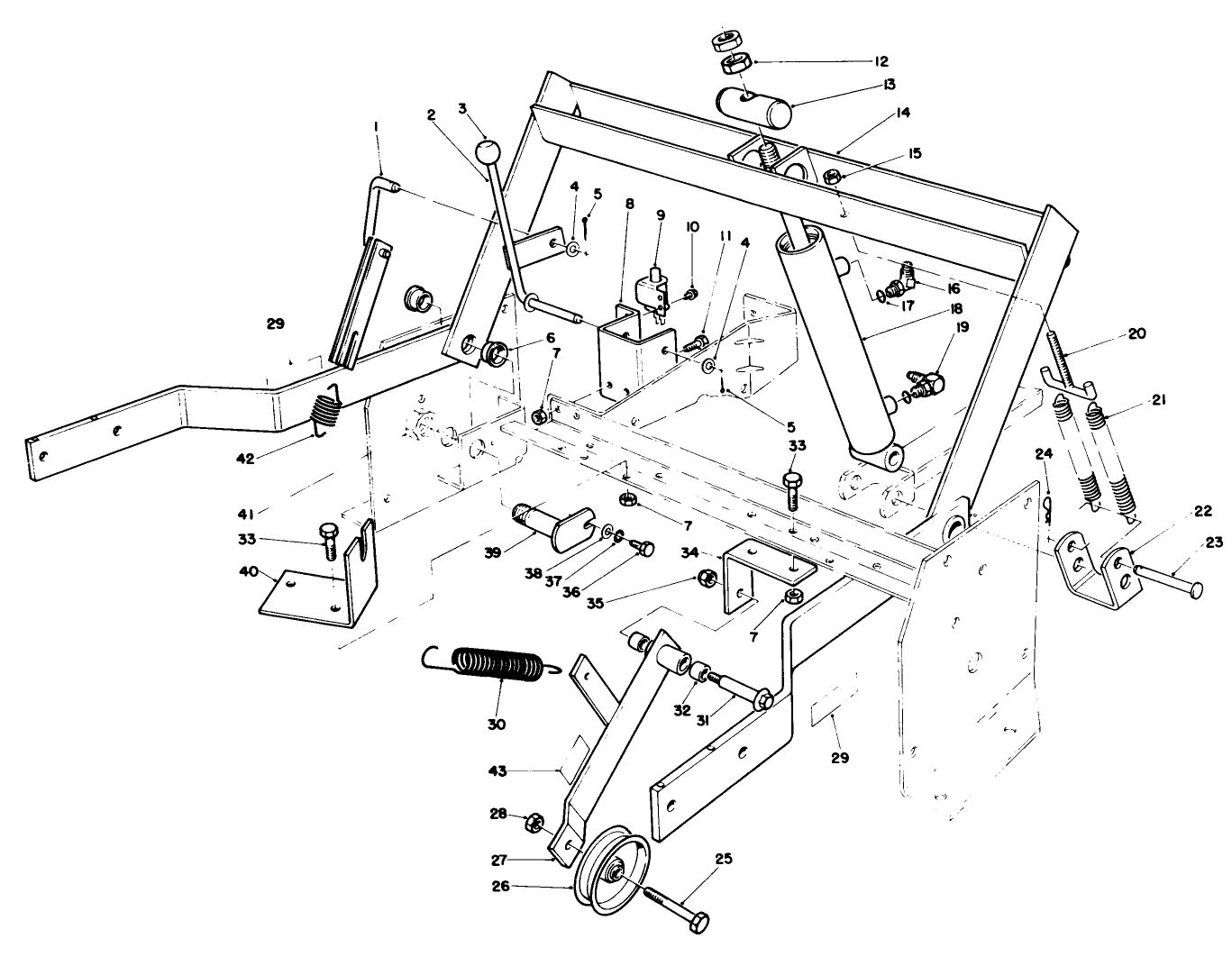 Parking Brake & Lift Frame Assembly