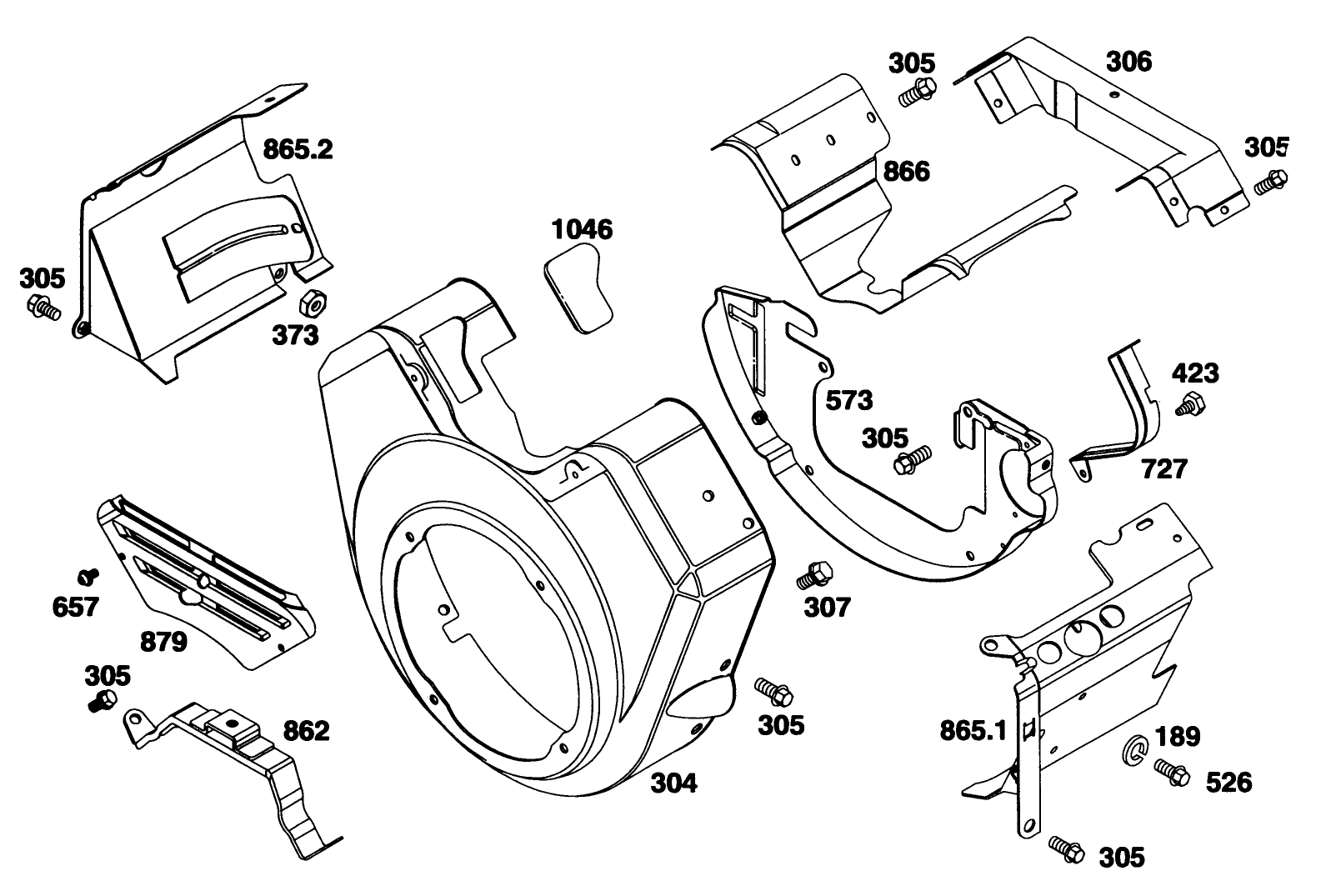 Engine Briggs & Stratton Model 303447-0446-01