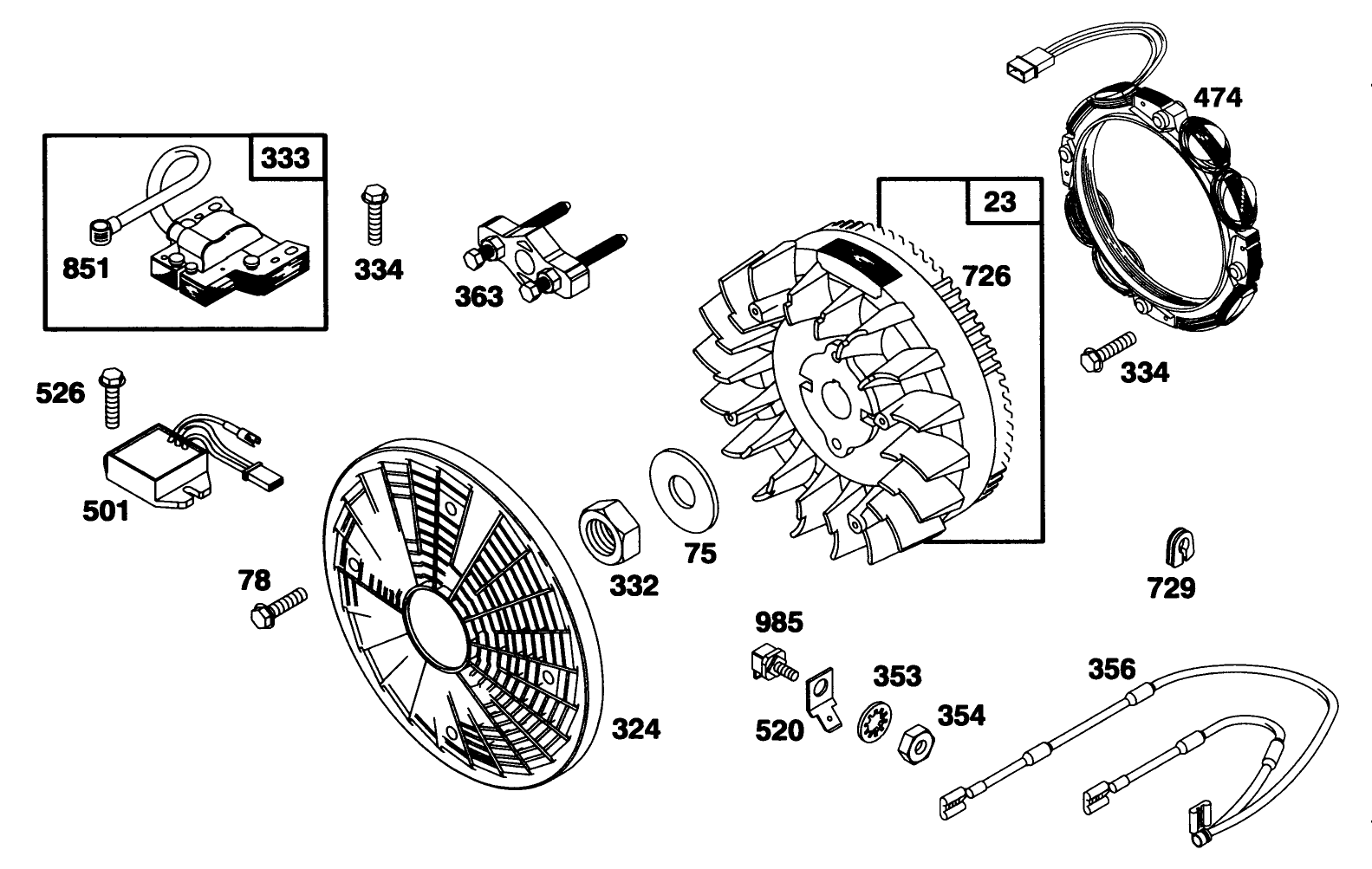Engine Briggs & Stratton Model 303447-0446-01