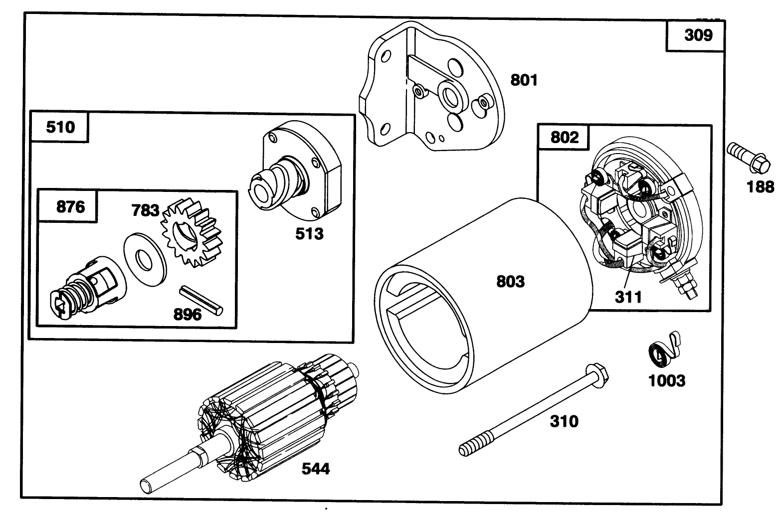 Engine Briggs & Stratton Model 303447-0446-01