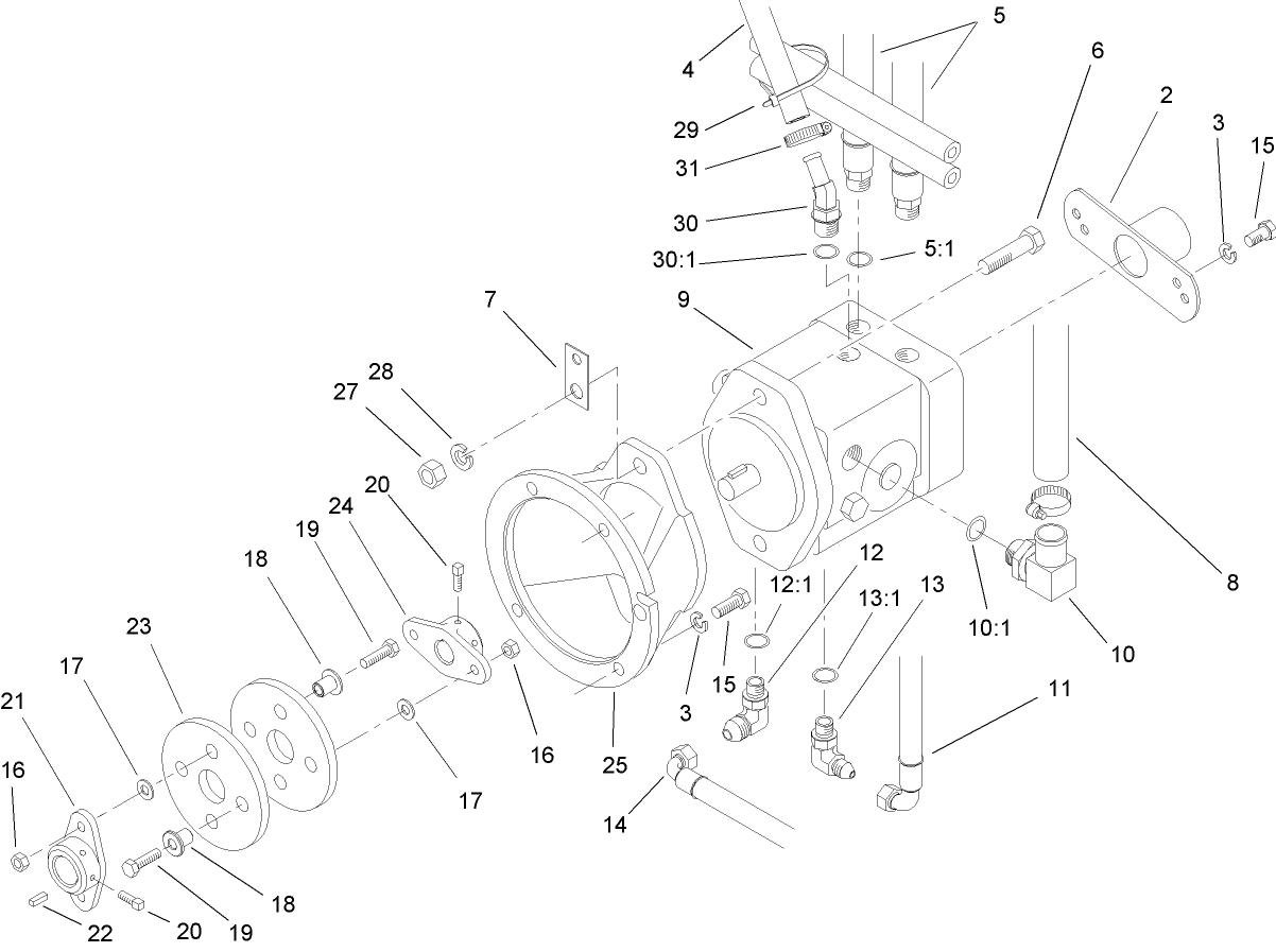 Hydraulic Pump Installation Assembly