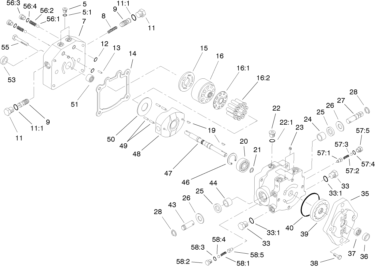 Variable Reversible Pump Assembly No. 106-9248