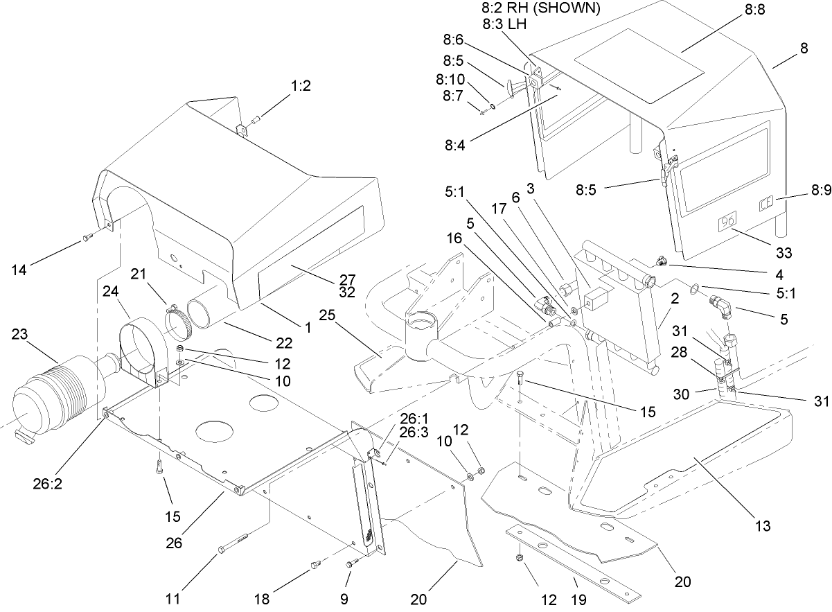 Shroud, Air Cleaner and Oil Cooler Assembly