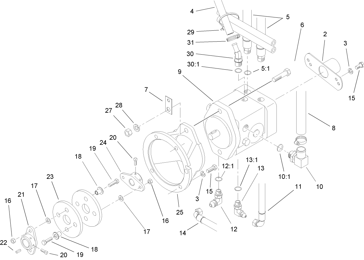 Hydraulic Pump Installation Assembly