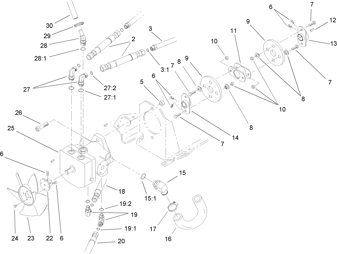 Hydraulic Pump Installation Assembly