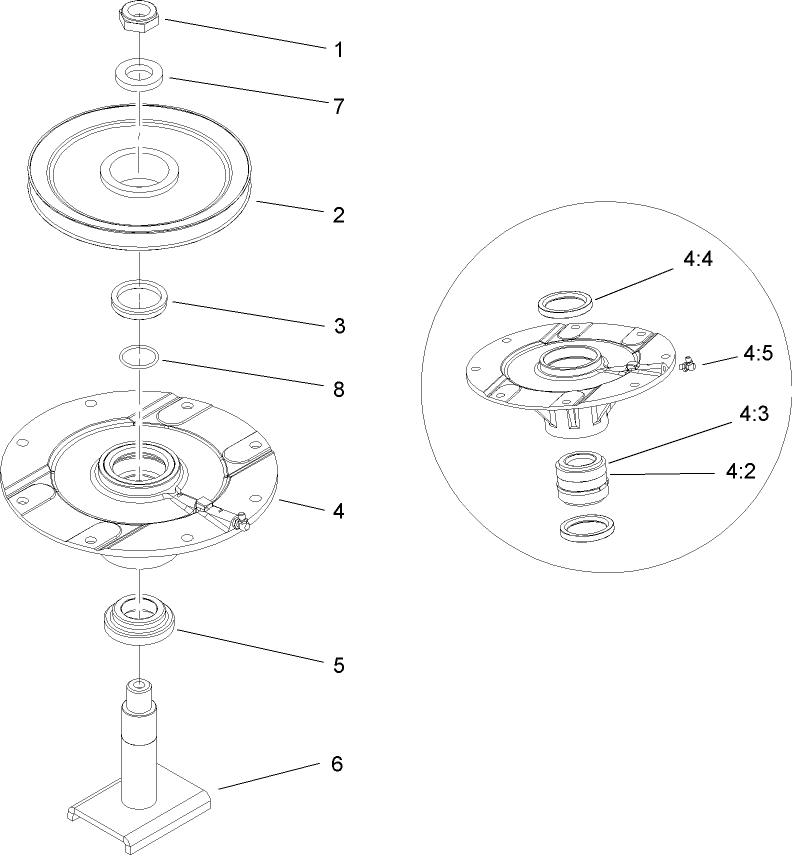 High Driven Spindle Assembly No. 104-3531