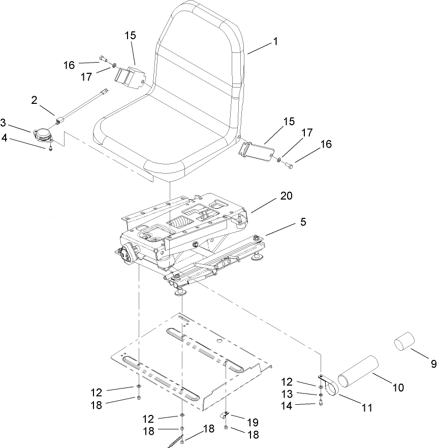 Seat and Suspension Assembly