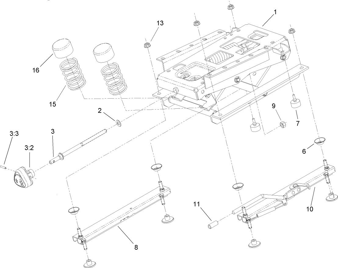 Seat and Suspension Assembly No. 76-1970