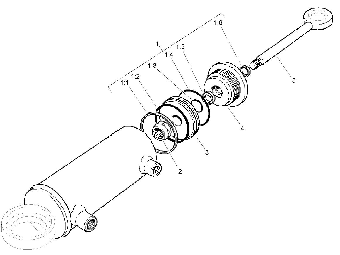 Hydraulic Cylinder Assembly No. 98-3806