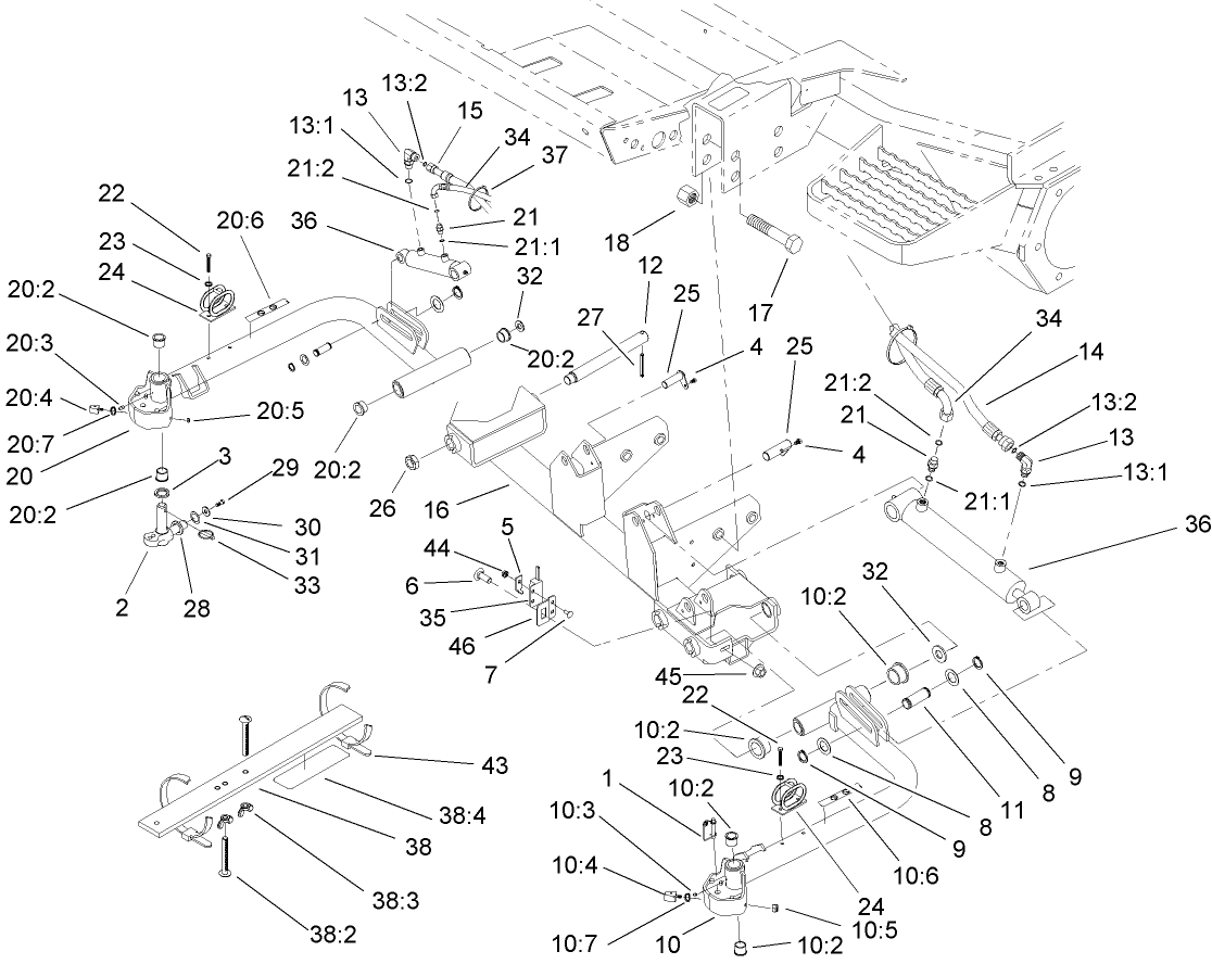 Front No. 4 and No. 5 Lift Arm Assembly