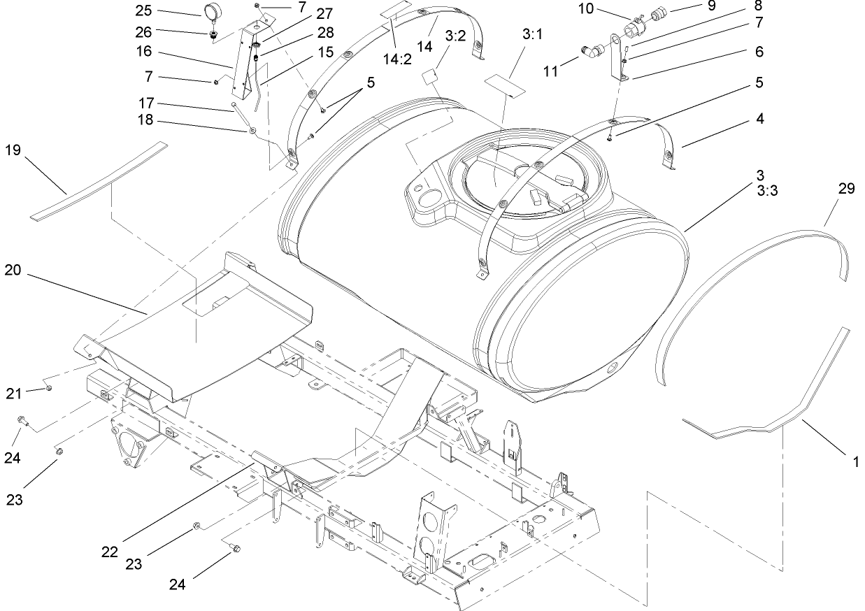 Tank and Saddle Assembly