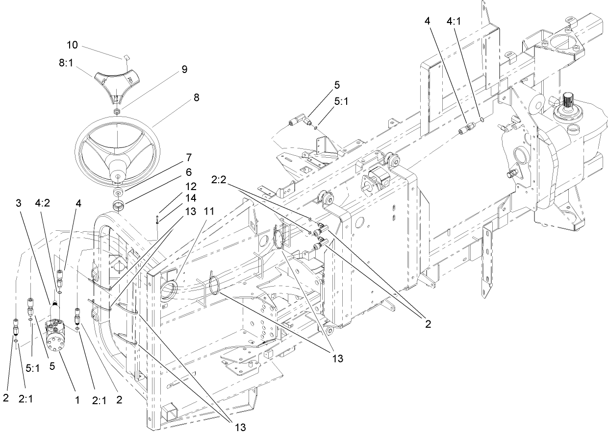 Hydraulic Hose Routing Assembly