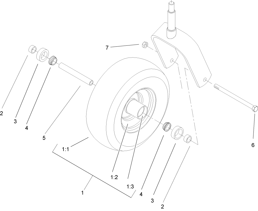 Caster Wheel Assembly No. 1-634662