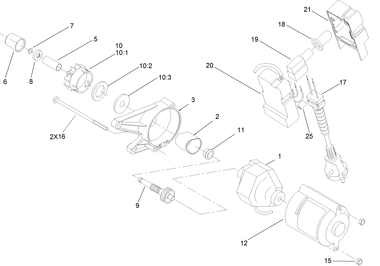 230 Volt Starter Assembly No. 105-2957